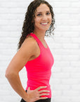 Full Length Racerback - Neon Coral