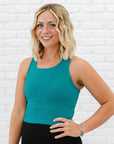 Cropped Racerback - Teal