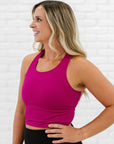 Cropped Racerback - Raspberry