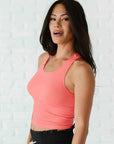 Cropped Racerback - Camellia