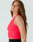 Cropped Racerback - Neon Coral