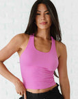 Cropped Racerback - Crocus