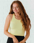 Cropped Racerback - Pale Lemon