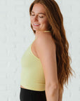 Cropped Racerback - Pale Lemon