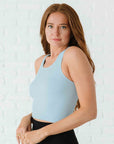 Cropped Racerback - Breezy Blue