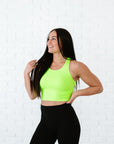 Cropped Racerback - Neon Green
