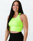 Cropped Racerback - Neon Green