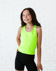 Cropped Racerback - Neon Green