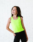 Cropped Racerback - Neon Green