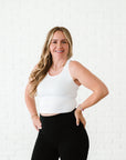 Cropped Racerback - White