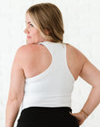 Cropped Racerback - White
