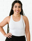 Cropped Racerback - White