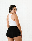 Cropped Racerback - White