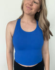 Cropped Racerback - Royal Blue