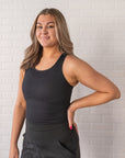 Cropped Racerback - Black
