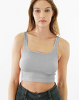Vintage Square Neck Crop Tank - Multiple Colors