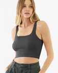 Vintage Square Neck Crop Tank - Multiple Colors
