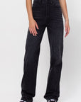 Super High Rise Relaxed Jean - Black