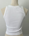 Chunky Ribbed High Neck - White