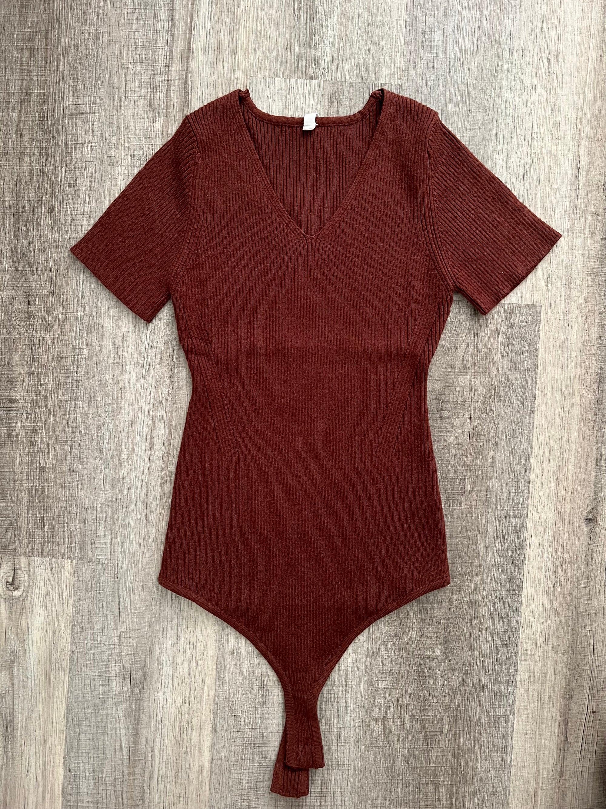 Luxe Sweater Short Sleeve Bodysuit - Cocoa