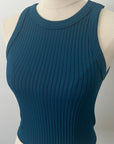 Chunky Ribbed High Neck - Dark Teal