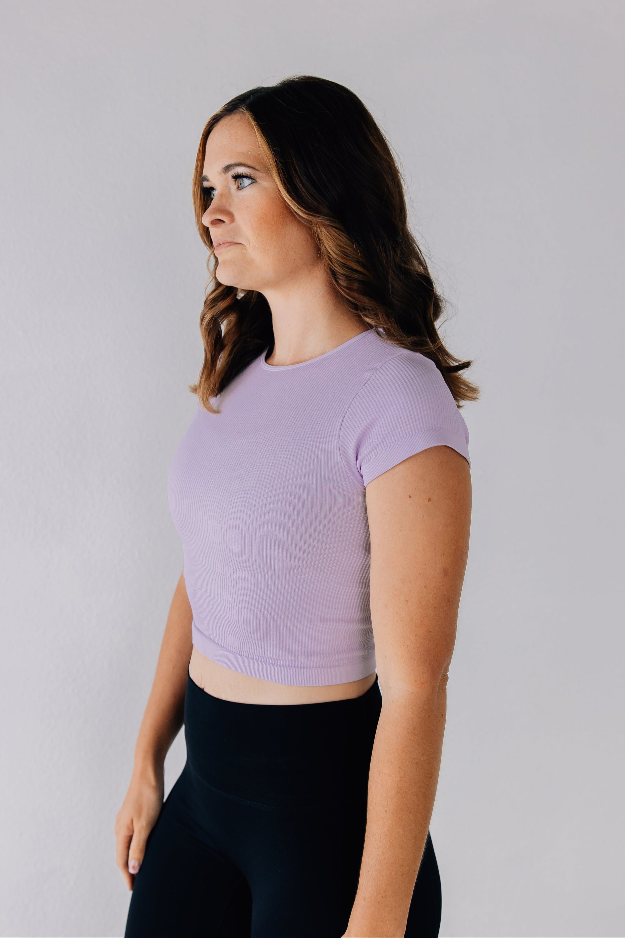 Crop Ribbed Baby Tee