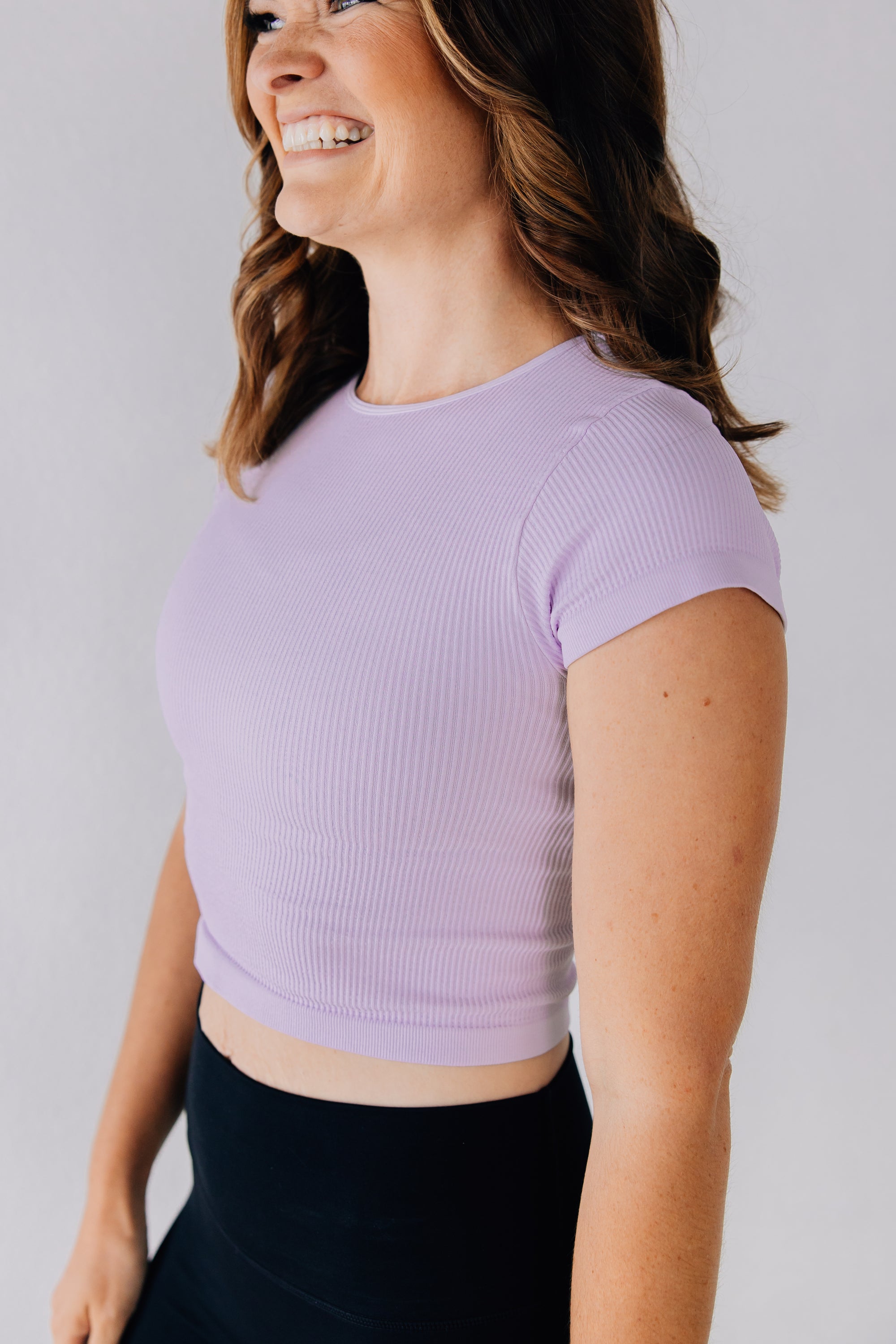 Crop Ribbed Baby Tee