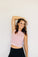 Crop Ribbed High Neck