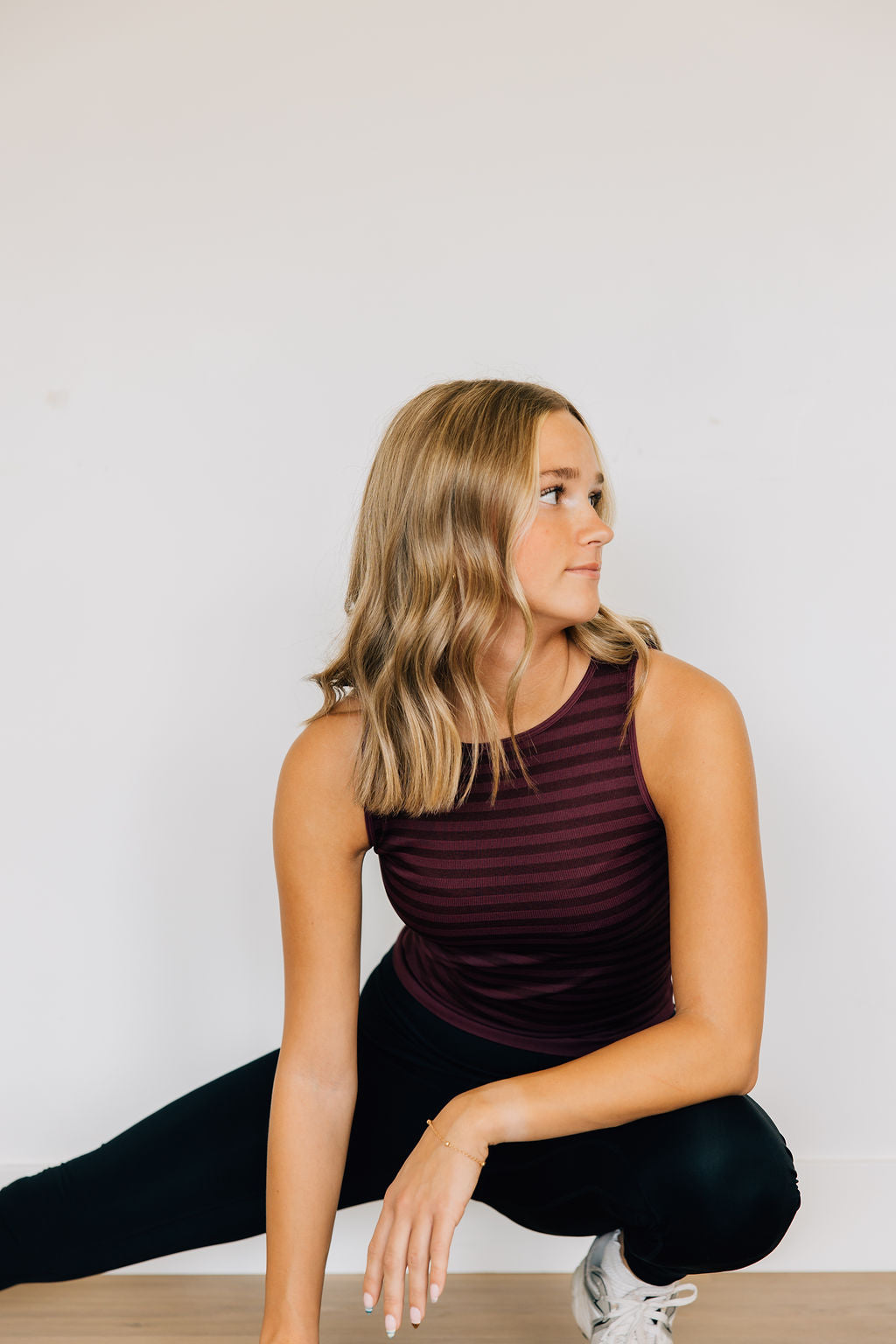 Long Striped High Neck - Raisin