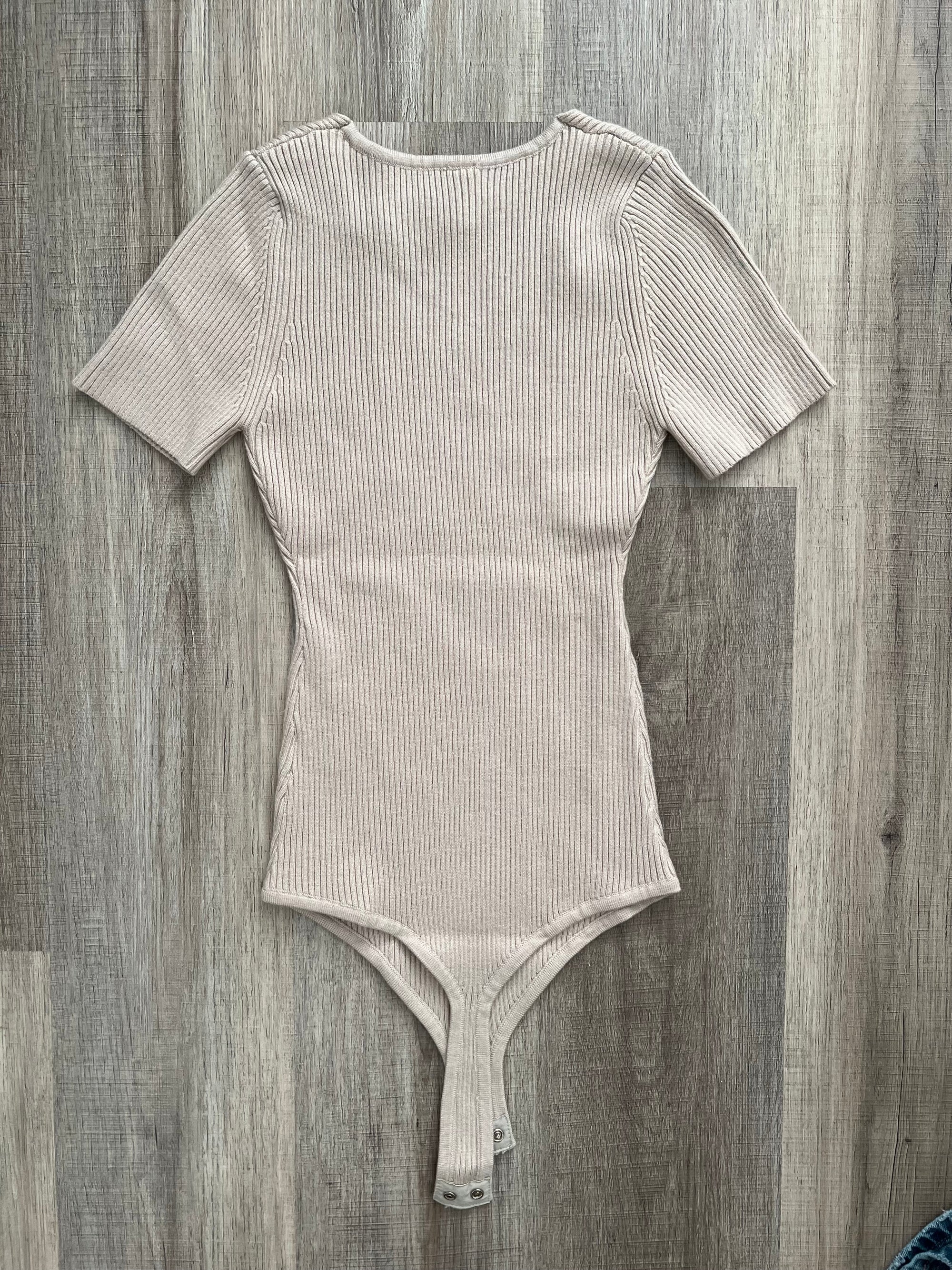 Luxe Sweater Short Sleeve Bodysuit - Shell