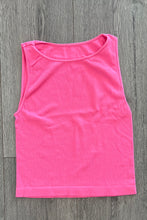 Load image into Gallery viewer, PREORDER Cropped Ribbed High Neck - Barbie Pink
