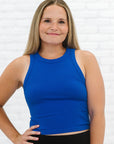 Chunky Ribbed High Neck - Royal Blue