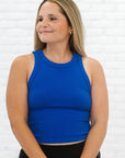 Chunky Ribbed High Neck - Royal Blue
