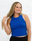 Chunky Ribbed High Neck - Royal Blue