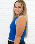 Chunky Ribbed High Neck - Royal Blue