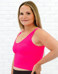 Reversible Brami Crop - Neon Fuchsia