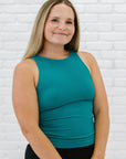 Long Ribbed High Neck - Teal