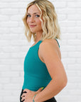 Cropped Racerback - Teal