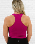Cropped Racerback - Raspberry
