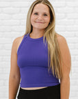 Chunky Ribbed High Neck - Indigo