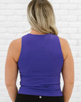 Long Ribbed High Neck - Indigo