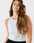 Chunky Ribbed High Neck - White