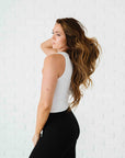 Chunky Ribbed High Neck - White