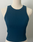 Chunky Ribbed High Neck - Dark Teal