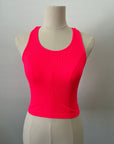 Cropped Racerback - Neon Coral