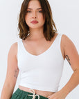 Brami V-Neck Crop - White