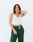 Brami V-Neck Crop - White