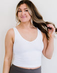 Brami V-Neck Crop - White