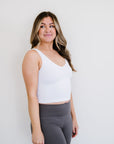 Brami V-Neck Crop - White