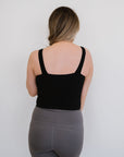 Brami V-Neck Crop - Black